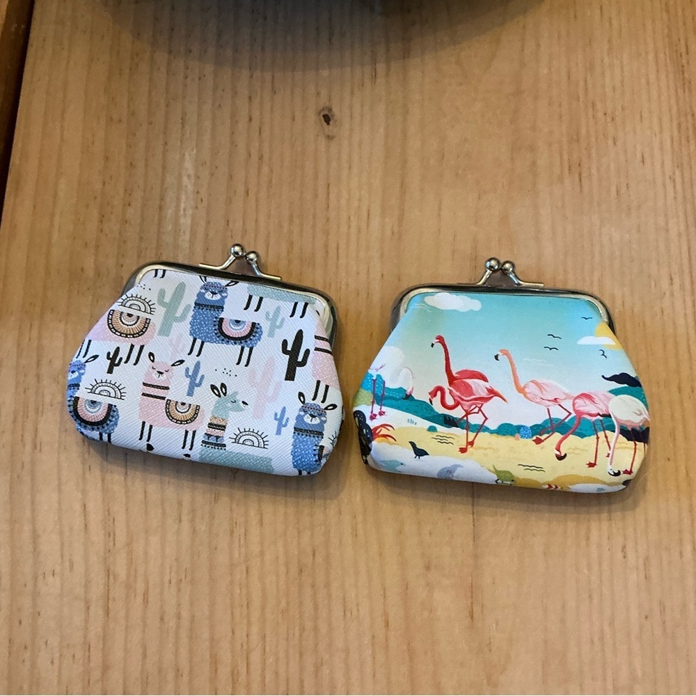 Set of Two Colorful Coin Purses